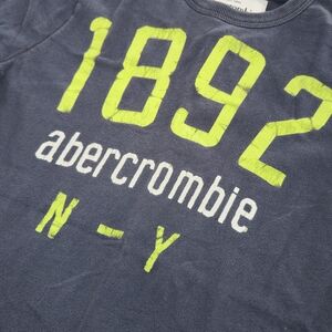 Abercrombie Graphic Tee in Gray and Neon Yellow